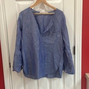 Max studio linen top